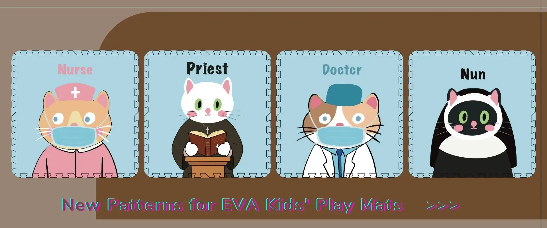 New Patterns for EVA Kids' Play Mats: Lay a "Little Career Classroom" Under Little Feet