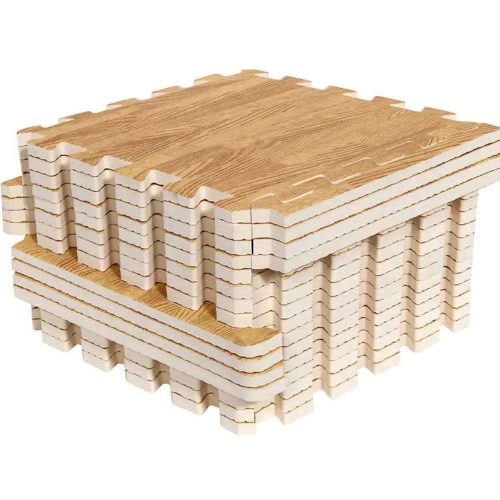 Heat Transfer Wood Grain Mosaic Floor Mat: Bringing Natural Texture into Your Living Spaces